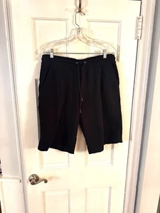 asos Design Men’s Black Cotton 11”Inseam Shorts w/Drawstrings & Pockets Size L - Imagen 1 de 8