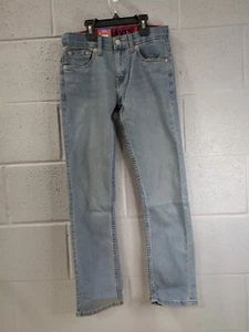 M8 Levi's Boy's Slim Flex Stretch Adjustable Waist Straight Denim Jean Size 12 - Picture 1 of 5