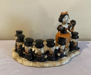 Yankee Candle Halloween BONEY BUNCH BONEY WHITE 7 DWARFS Jar Holder 6” Tall - Picture 1 of 7