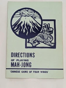 Directions for Playing Mah Jong – Unbranded Vintage Rule Booklet – Game Insert - Bild 1 von 1