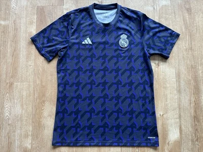 Adidas Real Madrid 2023/2024 Azul Negro Visitante Camiseta Kit Hombre Grande Usado en Excelente Condición Foto 1 de 4
