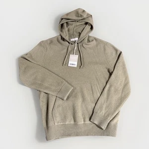 Everlane Army Green Felted Wool Knit Sweater Hoodie Men’s Size Large - Picture 1 of 9