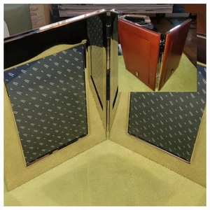 (2) Silver 4x6 Two Sided Wood Backed Picture Frames Never Been Used! Boxed Heavy - Picture 1 of 14