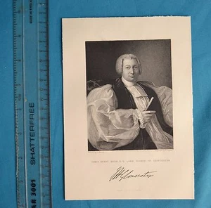 Original 1846 Antique Engraving Print James Henry Monk Gloucester Parker Fisher - Picture 1 of 1