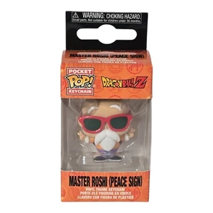FUNKO Pop Portachiavi Tascabile Dragonball Z Super Master Roshi Insegna Pace - Foto 1 di 8