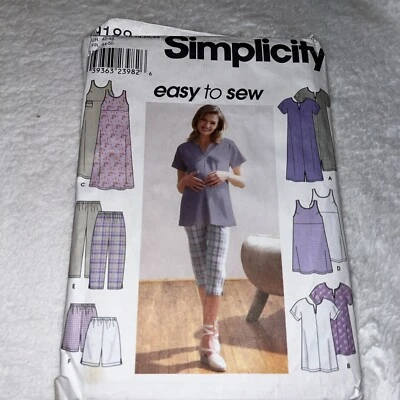 Simplicity Pattern 9188 Maternity Jumper Tunic Pants Shorts Sizes 16 18 20 22 - Image 1 of 2