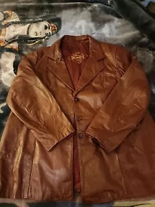 Blazer Chaqueta De Colección Montgomery Ward The Tannery Cuero Forrado 24 1/2 EE. UU. M/L - Imagen 1 de 20