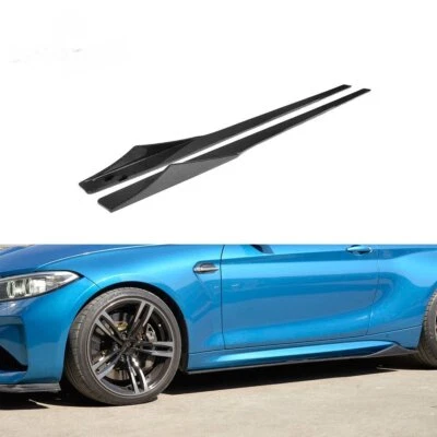 Alerón labial de extensión de faldón lateral de fibra de carbono 2 piezas para BMW F87 M2 M2C 2016-2021 Foto 1 de 4