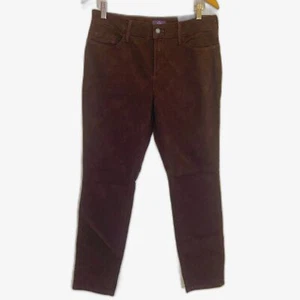 NYDJ - Damengröße 12P/31 - kastanienbraun burgunderfarben Blumenmuster strukturierte Leggings - Bild 1 von 11