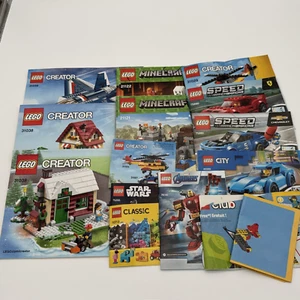 Lot of 12 LEGO Instruction Manuals Booklets Minecraft, Star Wars, Creator, etc. - Picture 1 of 4