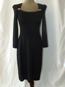 DE COLECCIÓN ST JOHN BY MARIE GRIS VESTIDO NEGRO CON BROCHES DE ESTRÁS - Imagen 1 de 10