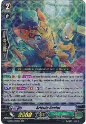 CARDFIGHT VANGUARD ARTISTIC OCELOT (GREAT NATURE GRADE 2) G-EB02/008EN RRR - Image 1 of 3