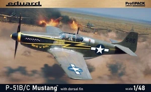 Eduard 1:48 Scale P-51B/C Mustang With Dorsal Fin ProfiPACK Edition Kit - 82108 - Picture 1 of 24