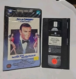 Never Say Never Again VHS Tape Clamshell 1983 Warner Home Video Sean Connery - Picture 1 of 2