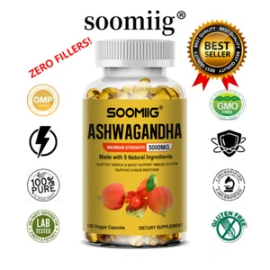 Ashwagandha Kapseln mit Rosenwurz hochdosiert - 120 Kapseln vegan - Bild 1 von 11