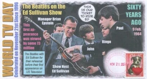 Coverscape Computer Designed “World TV Day” Beatles On Ed Sullivan Show Cover - Picture 1 of 2