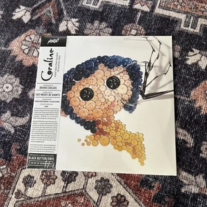 CORALINE Original Soundtrack 15th Anniversary PICTURE Black Button Vinyl - Picture 1 of 3
