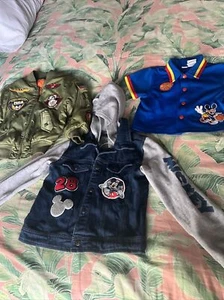 Disney Mickey Mouse Bomber Jacket, Denim Hoodie & Micksville Hoopers Jersey - Picture 1 of 20