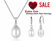 Freshwater Genuine Pearl Pendant Necklace Sterling Silver Jewelry Gifts for Mom