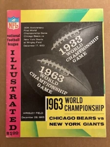 1963 NFL WORLD CHAMPIONSHIP PROGRAM CHICAGO BEARS vs NEW YORK GIANTS SHARP! - Bild 1 von 5