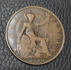 1920 Great Britain One Penny Coin - Picture 1 of 2