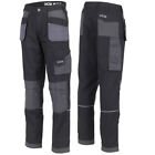 Jcb Workwear Trade Plus Ripstop Mens Work Trousers Pants Tool Pockets Black Grey