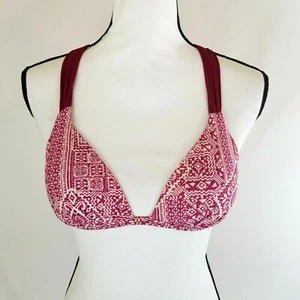 Malibu Damen-Bikinioberteil Größe M Junioren gepolsterte dreieckige Krawatte Rücken Stretchriemen - Bild 1 von 7