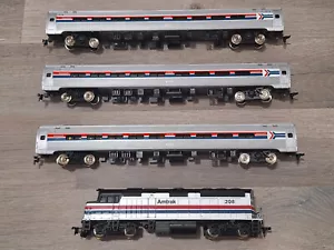 ⭐ HO SCALE BACHMANN SPECTRUM AMTRAK TRAIN SET F40PH LOCOMOTIVE & 3 COACH CARS ⭐ - Picture 1 of 6