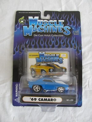 Funline Muscle Machines 1/64 Scale Blue 1969 Chevy Camaro Z-28 #71161 - Image 1 of 3