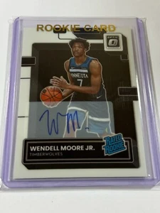 Donruss Optic Wendell Moore Jr. 2022-23 Firmas de novato con clasificación RC automático #201 - Imagen 1 de 2