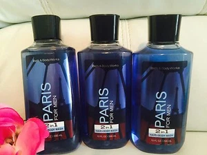 3x Gel de ducha de lavado corporal Bath & Body Works Paris PARA HOMBRE + tamaño completo para cabello 10 oz - Imagen 1 de 2