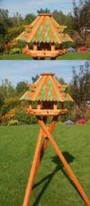 XL Luxus Vogelhaus, wahlw. mit Solar / Ständer, grüne Holzschindeln, Holz, V13 - Bild 1 von 1