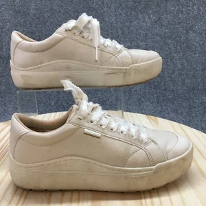 Dr Scholls Shoes Womens 7.5 M Time Off Casual Sneakers Beige Faux Leather Low - Picture 1 of 22