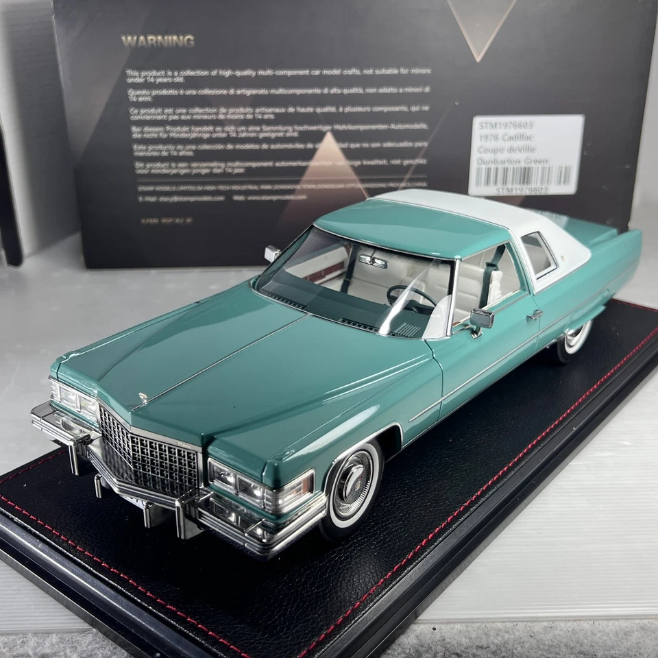 1/18 Stamp GLM STM1976603 Cadillac Coupe de Ville Dunbarton Green 1976 - Image 1 of 1