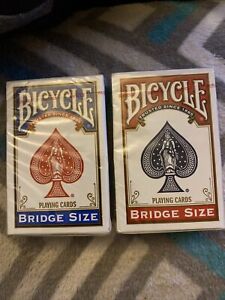 Lot Of 2 BICYCLE BRIDGE SIZE Playing Cards Air Cushion Finish Standard Face NEW!