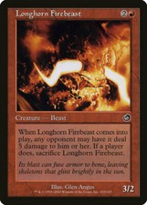Magic MTG Tradingcard Torment 2002 Longhorn Firebeast 103/143