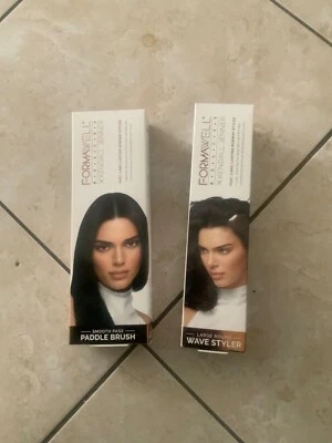 Set of 2 FORMAWELL  KENDAL JENNER Smooth Pass Paddle Brush & Round Wave Styler - Image 1 of 2