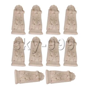 Unpainted Solid Wood Carved Corbels Columns 1.97x0.67x 3.94 Inch F45 Pack of 10 - Bild 1 von 6