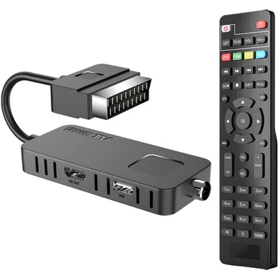 decoder digitale terrestre, DVB-T2, scart, HDMI, supporto 1080P, PVR, WiFi - Immagine 1 di 2