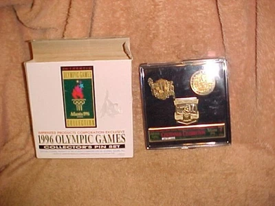 1996 ATLANTIA OLYMPIC GAMES BOX SET OF 3 PINS NEW  ********************* - Image 1 of 3