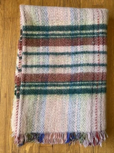 The National Trust UK All Wool Blanket Throw Picnic Fringe Plaid 42x60 - Picture 1 of 7