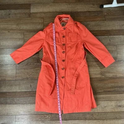 Abrigo de Colección Misty Harbor Cualquier Clima Para Mujer Talla 13 Coral Rain Trench EE. UU. #11013 Foto 1 de 4