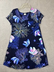 SOMA COOL NIGHTS CHEMISE DE NUIT MANCHES COURTES Mystical ocean life aquarelle taille M - Photo 1/11