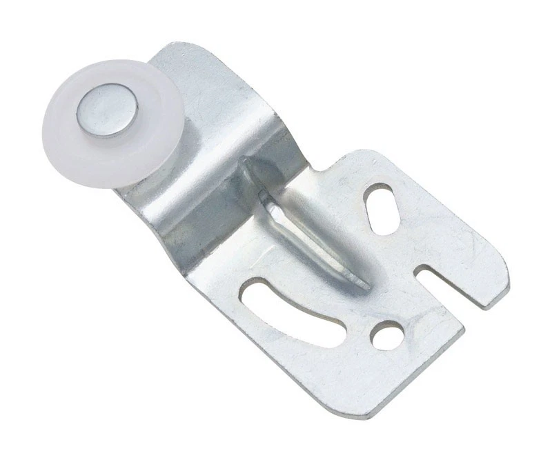 Perchas de puerta correderas de plástico/acero plateado galvanizado National Hardware paquete de 2 Foto 1 de 1