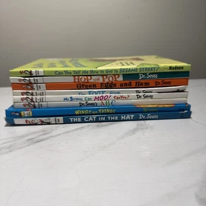 Lot of 8 Dr. Seuss Beginner Bright & Early Vintage Hardcover Books Free Shipping - Foto 1 di 5