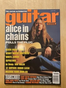 Vintage 1996 Guitar School Magazine August Alice in Chains Jerry Cantrell Cover - Imagen 1 de 5