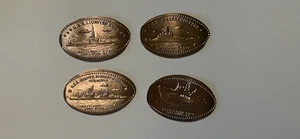 Elongated Penny LOT Battleship Cove, USS Massachusetts, Fall River, MA, C10369 - Picture 1 of 1
