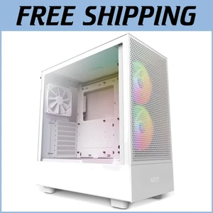 H5 Flow RGB Compact ATX Mid-Tower Gaming Case - High Airflow & Tempered Glass - Picture 1 of 11