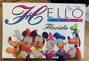 HELLO FROM FLORIDA DISNEY MICKEY & THE GANG!!! Postcard - POSTED!!! (H1B1) - Picture 1 of 8