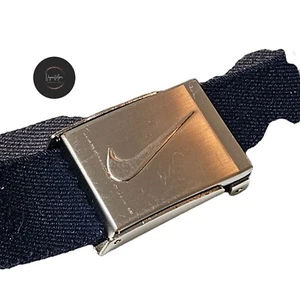 Nike Web Belt Dark Gray /Black Stretch Reversible Adjustable Size L 36' - Picture 1 of 10